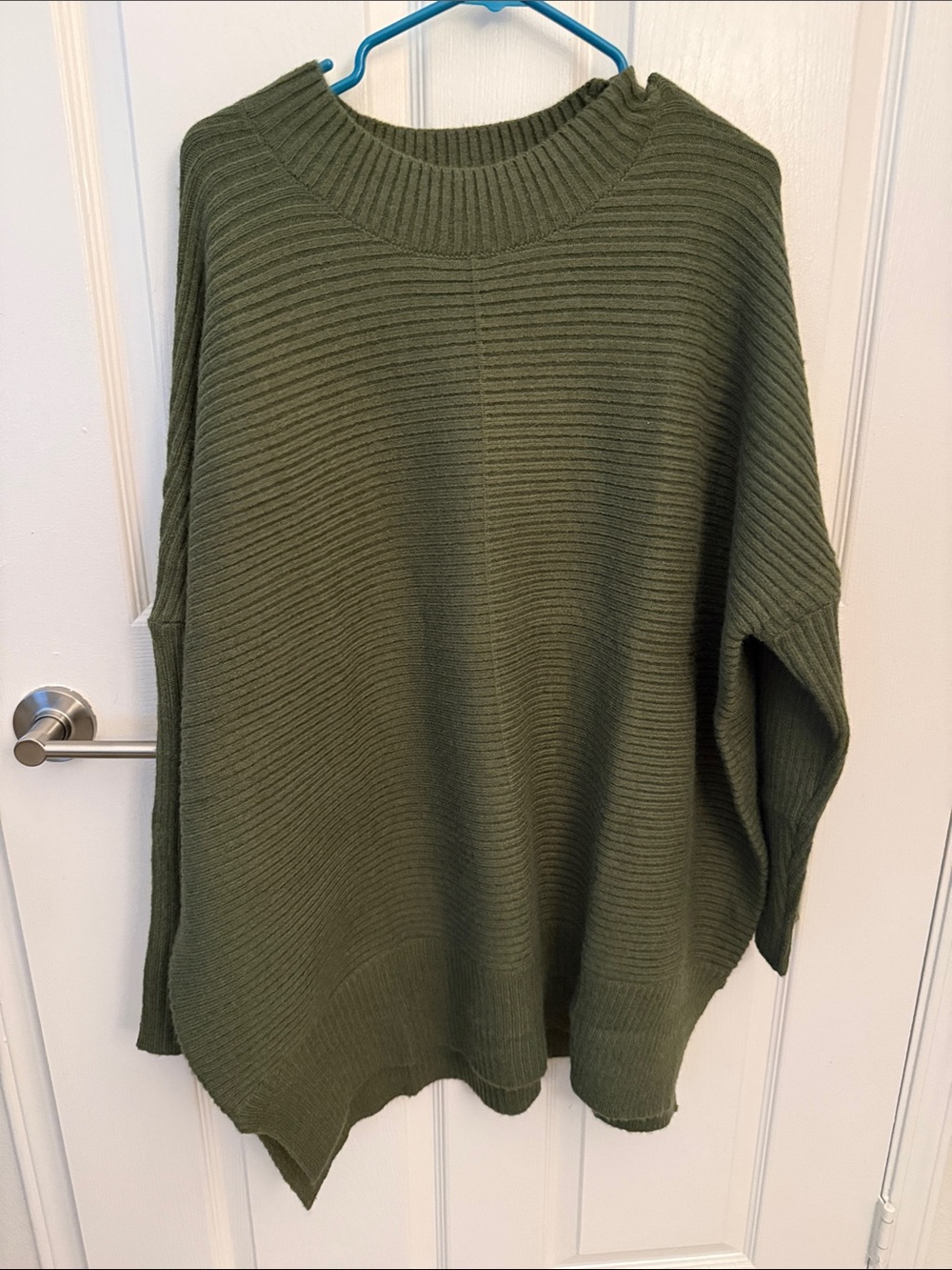 Olive Ribbed Women's Sweater